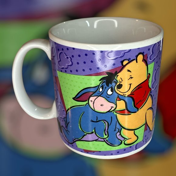 Winnie The Pooh & Eeyore Ceramic Coffee Hot Chocolate Mug Cup Pre-Owned VG+++ - Picture 1 of 11